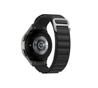 Bracelet Samsung G Watch Series Boucle alpine 20mm Connecteurs argent 155 à 210mm Noir Bigben