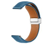Bracelet pour Galaxy Watch 5 / 5 Pro / 4 Cuir Fermoir Boucle Magnétique bleu