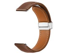 Bracelet pour Galaxy Watch 5 / 5 Pro / 4 Cuir Fermoir Boucle Magnétique marron