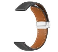 Bracelet pour Galaxy Watch 5 / 5 Pro / 4 Cuir Fermoir Boucle Magnétique noir