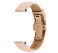 Bracelet pour Samsung Galaxy Watch 5 / 5 Pro / 4 Cuir véritable Boucle Papillon Rose