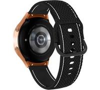 Bracelet pour Galaxy Watch 5 / 5 Pro / 4 Silicone Coutures Bicolore Avizar Noir / Blanc G