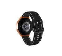 Bracelet pour Galaxy Watch 5 / 5 Pro / 4 Silicone Coutures Bicolore Avizar Noir / Blanc