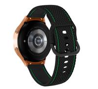 Bracelet pour Galaxy Watch 5 / 5 Pro / 4 Silicone Coutures Bicolore Noir / Vert