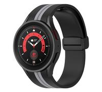 Bracelet pour Galaxy Watch 5 / 5 Pro / 4 Silicone Souple Bicolore noir / gris
