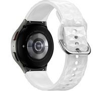 Bracelet pour Samsung Galaxy Watch 5 / 5 Pro / 4 Silicone Texturé Losange Blanc