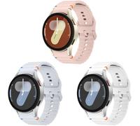 Bracelet pour Galaxy Watch 7, 20mm Bracelet Montre Silicone Remplacement Bracelet pour Samsung Galaxy Watch 7 40mm 44mm/Galaxy Watch 5 Pro 45mm/Galaxy Watch 6 40mm 44mm/Galaxy Watch 6 Classic 43mm
