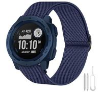 Bracelet pour Garmin Instinct, 22mm Bracelet de Remplacement réglable Nylon élastique Sport pour Garmin Instinct 2 Solar/Instinct/Instinct Tactical/Instinct Tide/Instinct Esports/Instinct Solar
