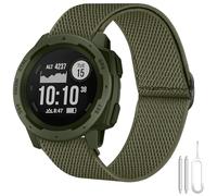 Bracelet pour Garmin Instinct, 22mm Bracelet de Remplacement réglable Nylon élastique Sport pour Garmin Instinct 2 Solar/Instinct/Instinct Tactical/Instinct Tide/Instinct Esports/Instinct Solar