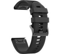 Bracelet pour Garmin MARQ Adventure / MARQ Athlete / MARQ Aviator / MARQ Captain / MARQ Commander / MARQ Driver / MARQ Golfer - Silicone Noir 22mm QuickFit Phonillico® G