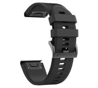 Accessoires bracelet et montre connectée Phonillico Bracelet pour Garmin Quatix 5 / Garmin Quatix 5 Sapphire / Garmin Quatix 6 / Garmin Quatix 6 Titanium - Silicone Noir 22mm QuickFit