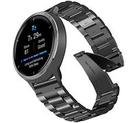 Bracelet pour Garmin Venu 2S, 18mm Bande Acier Inoxydable Bracelet pour Vivoactive 4S/ C2/Fossil Femme Gen 6/Fossil Femme Gen 5E/Fossil Femme Q Venture HR Gen 4/Gen 3/Withings Steel HR 36mm