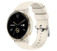 Bracelet pour Garmin Venu 2S/Venu 3S/Vivomove 3S/Vivoactive 4S,18mm Bracelet silicone souple pour Fossil Ladies Gen 6/gen 5E/Fossil Ladies Venture HR Gen 4/3/Withings Steel HR 36mm (Starlight)