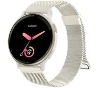 Bracelet pour Garmin Vivoactive 5/3, Vivomove 3/HR/Luxe/Style - Bracelet de rechange en maille d'acier inoxydable de 20 mm pour Forerunner 55/245/645