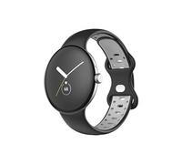 Bracelet pour Google Pixel Watch Silicone Bicolore Souple Avizar Noir et Gris G