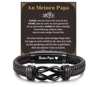 Bracelet pour homme - Cadeau pour papa - Bracelet pour homme avec gravure - Texte d'amour pour homme - Bracelet en cuir réglable pour homme - Cadeau pour la fête des pères, anniversaire, papa - Cadeau