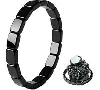 Bracelet pour homme en hématite avec perles en hématite naturelle, bracelet de élastique, cadeau inspirateur, bijou, Restaurer La Confiance Hematite Bracelet Pour Papa Mari Petit Ami Cadeau (1)