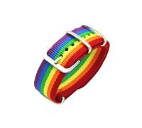 Bracelet pour homosexuel fait à la main en nylon réglable - Bracelet arc-en-ciel pour homme et femme - Lot multiple, 10cm, Tissu