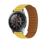 Bracelet pour Honor Magic Watch et Watch GS3 Silicone Souple avec Attache Magnétique - Jaune