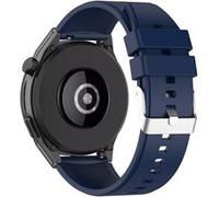 Bracelet pour Huawei Watch GT Runner Silicone Renforcé avec Boucle Argentée - Bleu Nuit