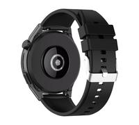 Bracelet pour Huawei Watch GT Runner Silicone Renforcé Boucle Argentée Noir