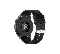 Bracelet pour Huawei Watch GT Runner Silicone Renforcé Boucle Argentée Noir