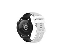 Bracelet pour Huawei Watch GT3 46mm Silicone BiColore Texturé Blanc / Noir