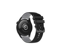 Bracelet pour Huawei Watch GT3 46mm Silicone Bi-Colore et Texturé - Noir / Gris