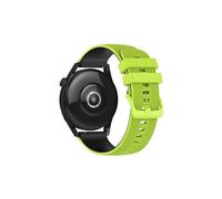 Bracelet pour Huawei Watch GT3 46mm Silicone BiColore Texturé Vert Citron / Noir