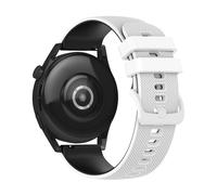 Bracelet pour Huawei Watch GT3 46mm Silicone BiColore Texturé Blanc / Noir