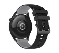 Bracelet pour Huawei Watch GT3 46mm Silicone BiColore Texturé Noir / Gris