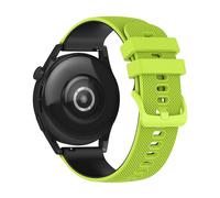 Bracelet pour Huawei Watch GT3 46mm Silicone BiColore Texturé Vert Citron / Noir