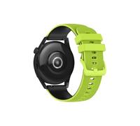 Bracelet pour Huawei Watch GT3 46mm Silicone BiColore Texturé Vert Citron / Noir
