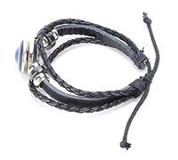 Bracelet pour les Yeux Méchants en Cuir Souple, Perles à Cordes Tissées à la Main, Chaîne Multicouche pour Hommes, Style Turc, avec une Longueur Réglable un de Petit Ami, une Fête de Rock, un