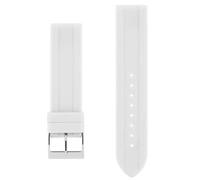 bracelet pour montre akteo boucle argent 22 mm silicone blanc