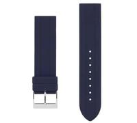 bracelet pour montre akteo boucle argent 22 mm silicone bleu foncé