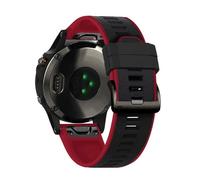 Bracelet Pour Montre Connectée 22mm Sangle Pour Garmin Fenix 6-Fenix 5-Forerunner 945-Forerunner 935-Marq,Noir Rouge
