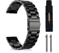 BRACELET POUR MONTRE CONNECTEE - Fleuve - Bracelet métal 22Mm Huawei Watch 4-5/5 Pro/Gt 4-5 Pro, acier inoxydable, noir