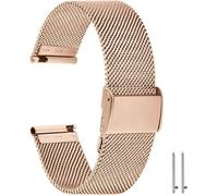 BRACELET POUR MONTRE CONNECTEE - Fleuve - Bracelet métal universel 20Mm, maille acier, libération rapide, pour smartwatch