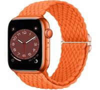 BRACELET POUR MONTRE CONNECTEE - Fleuve - Bracelet nylon tressé Apple Watch 38-42Mm, Se/Ultra/Series 1-10, orange, sport