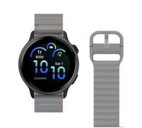 Bracelet pour montre - JUSTIN - ActiveFlex (Garmin Vivoactive 6/5) - 20 mm - Gris - Silicone souple