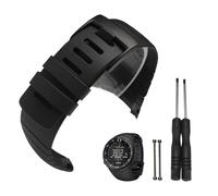 Bracelet pour montre SUUNTO Core bracelet de remplacement SUUNTO Core full Black Rubber ss014993000 / ss01333600 / ss013370000 (noir)