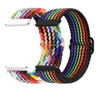 Bracelet pour Samsung Galaxy Watch 3 45mm/Galaxy Watch 46mm/Gear S3 Frontier, 22mm Bracelets Nylon Tressé pour Huawei Watch Gt 2/Gt 3/Gt 46mm/Watch 2/pour Garmin Venu/2 Montre Band Homme Femme,2PCS