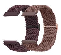 Bracelet pour Samsung Galaxy Watch 3 45mm/Galaxy Watch 46mm/Gear S3 Frontier, 22mm Bracelets Nylon Tressé pour Huawei Watch Gt 2/Gt 3/Gt 46mm/Watch 2/pour Garmin Venu/2 Montre Band Homme Femme,2PCS