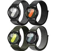 Bracelet pour Samsung Galaxy Watch 6/4/5 40mm 44mm/Active 2/Watch 5 Pro 45mm/Watch 3 41mm,20mm 4PCS Bracelets de Nylon pour Garmin Vivoactive 3/4s/Forerunner 245/Venu Sq 2/2 Plus/Amazfit Gts 2/4 Mini