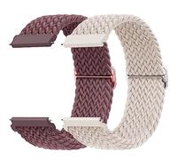 Bracelet pour Samsung Galaxy Watch 7/6/4/5/FE 40mm 44mm/Active 2/5 Pro 45mm/3 41mm, 20mm Bracelets Nylon pour Garmin Vivoactive 3/4s/Forerunner 245/Venu Sq 2/2 Plus/pour Amazfit Gts 2/4 Mini,2PCS