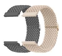 Bracelet pour Samsung Galaxy Watch 7/6/4/5/FE 40mm 44mm/Active 2/5 Pro 45mm/3 41mm, 20mm Bracelets Nylon pour Garmin Vivoactive 3/4s/Forerunner 245/Venu Sq 2/2 Plus/pour Amazfit Gts 2/4 Mini,2PCS
