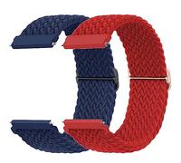Bracelet pour Samsung Galaxy Watch 7/6/4/5/FE 40mm 44mm/Active 2/5 Pro 45mm/3 41mm, 20mm Bracelets Nylon pour Garmin Vivoactive 3/4s/Forerunner 245/Venu Sq 2/2 Plus/pour Amazfit Gts 2/4 Mini,2PCS