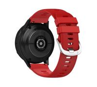 Bracelet pour Samsung Galaxy Watch Active 2 40mm Silicone Texturé et Ajustable - Rouge