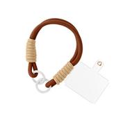 Bracelet pour téléphone Lanière courte Nylon Marron